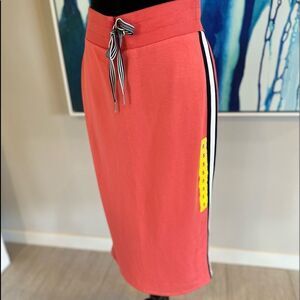 NWT Tommy Hilfiger coral with navy stripe pencil skirt
